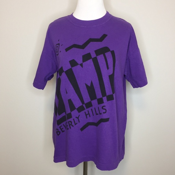 Vintage Camp Beverly Hills Purple Logo Shirt | M - Picture 2 of 5
